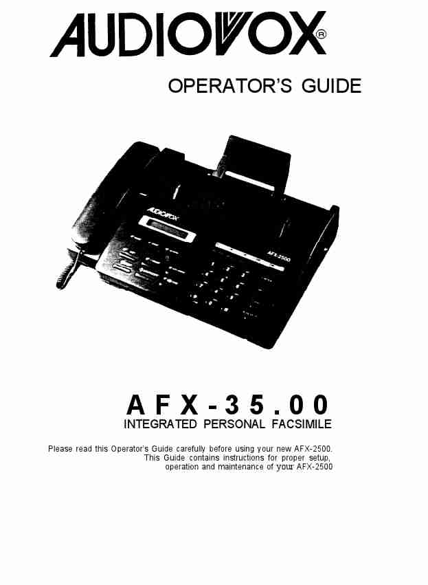 Audiovox Fax Machine VE-500-page_pdf